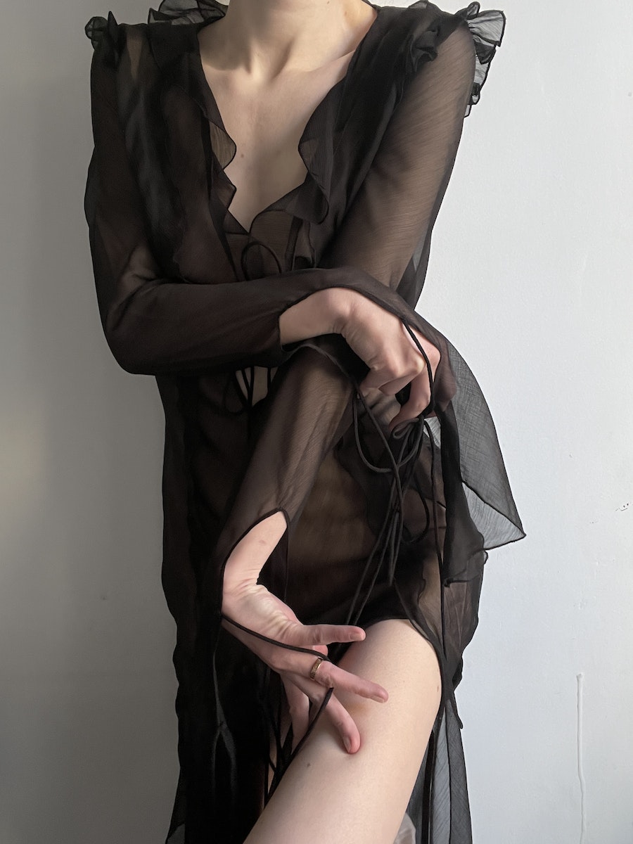 A Woman in a Black Negligee